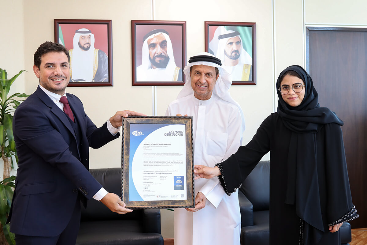 Ministry of Health and Prevention becomes first body globally to obtain GC-Mark accreditation in Data Quality Management